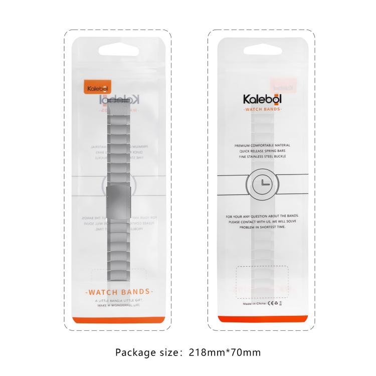 For Garmin QuickFit 26mm Kalebol Turtle Back Buckle Stainless Steel Watch Band(Silver) by Kalebol