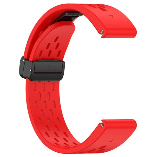 For Garmin QuickFit 20mm Kalebol Magnetic Buckle Silicone Watch Band(Red) by Kalebol