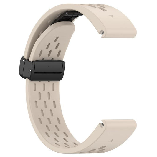 For Garmin QuickFit 20mm Kalebol Magnetic Buckle Silicone Watch Band(Starlight) by Kalebol