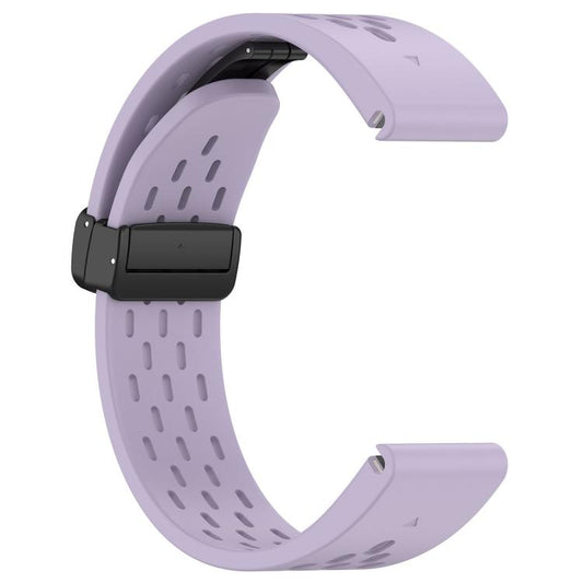 For Garmin QuickFit 20mm Kalebol Magnetic Buckle Silicone Watch Band(Purple) by Kalebol