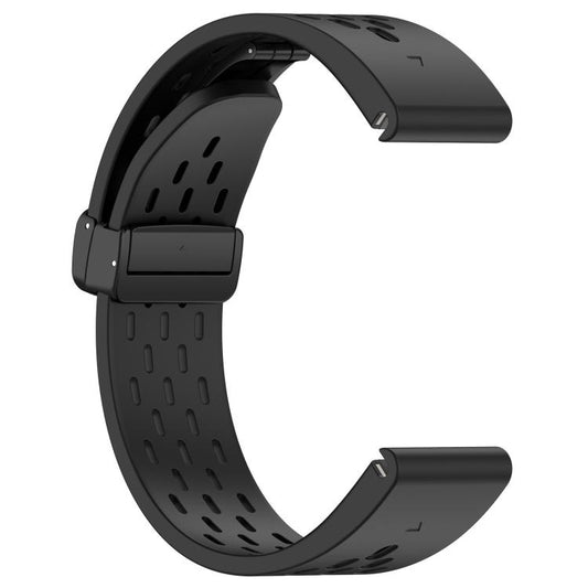 For Garmin QuickFit 26mm Kalebol Magnetic Buckle Silicone Watch Band(Black) by Kalebol