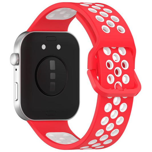 For Huawei Watch Fit3 Kalebol Two-tone Silicone Strap(Red White) by Kalebol