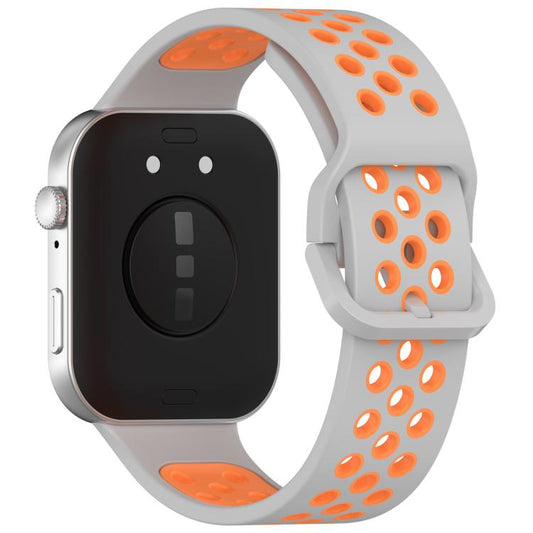 For Huawei Watch Fit3 Kalebol Two-tone Silicone Strap(Grey Orange) by Kalebol