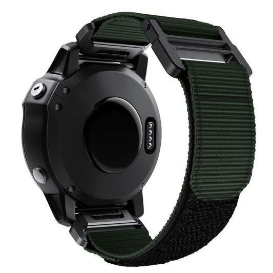 For Garmin QuickFit 26mm Kalebol Loop Nylon Buckle Watch Band(Army Green) by Kalebol