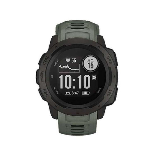 For Garmin Instinct 22mm Kalebol Steel Buckle Silicone Watch Band(Army Green) by Kalebol
