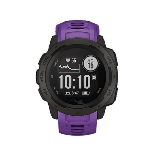 For Garmin Instinct 22mm Kalebol Steel Buckle Silicone Watch Band(Purple) by Kalebol