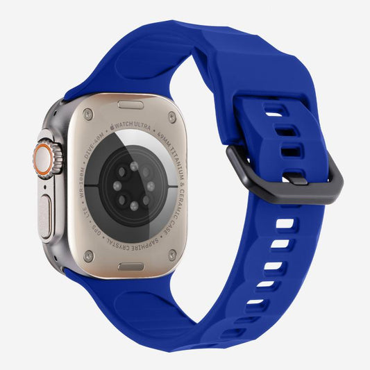 For Apple Watch 46mm / 49mm / 45mm / 44mm Kalebol Ripple Sports Silicone Strap(Royal Blue) by Kalebol