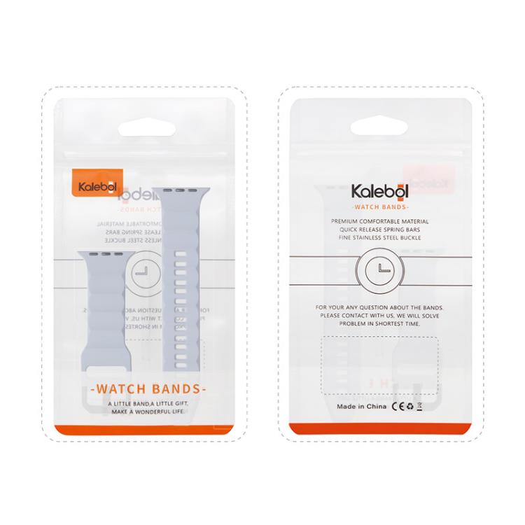 For Apple Watch 46mm / 49mm / 45mm / 44mm Kalebol Ripple Sports Silicone Strap(Black) by Kalebol