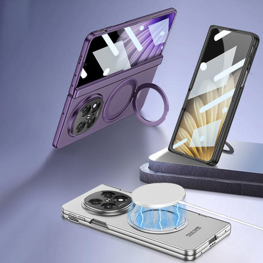 For OPPO Find N5 GKK Magnetic Hinge Rotation Holder Film Integrated MagSafe Phone Case(Black) by GKK