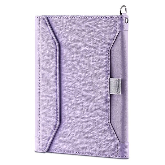 Multifunctional Magnetic Passport Card Holder RFID Anti-theft Document Bag(Purple) by bashfashion