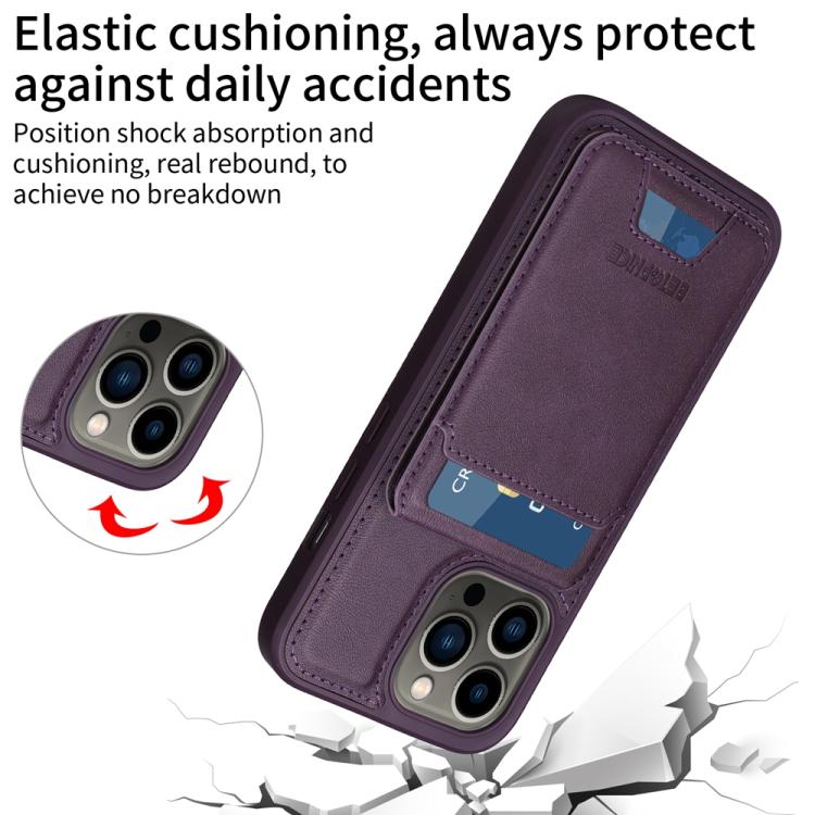 For iPhone 13 Pro BETOPNICE Vertical Flip Detachable MagSafe Wallet Phone Case(Purple) by BETOPNICE