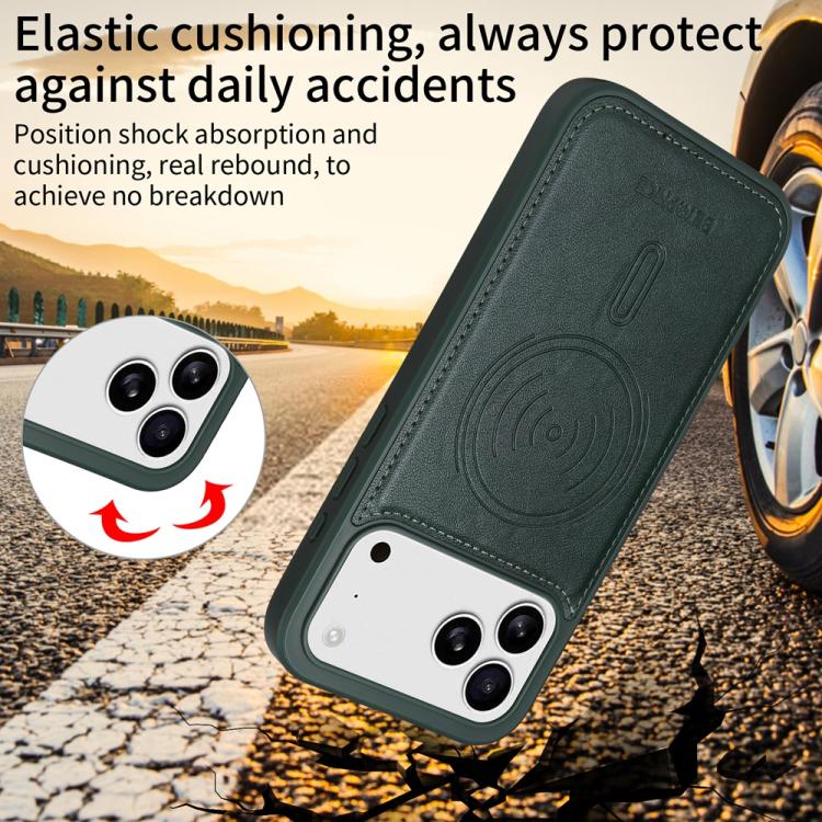 For iPhone 17 Pro Max BETOPNICE Horizontal Flip Detachable MagSafe Wallet Phone Case(Green) by BETOPNICE