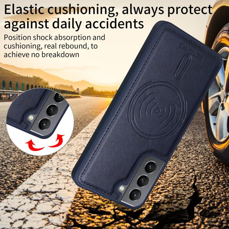 For Samsung Galaxy S21 5G BETOPNICE Horizontal Flip Detachable MagSafe Wallet Phone Case(Blue) by BETOPNICE
