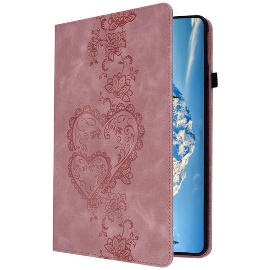 For Samsung Galaxy Tab S2 9.7 Love Hearts Embossed Leather Tablet Case(Pink) by bashfashion