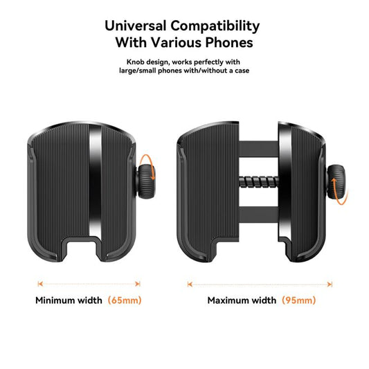 JOYROOM JR-ZS431 360 Rotation Dual Safety lock Bike Phone Mount(Black) by JOYROOM