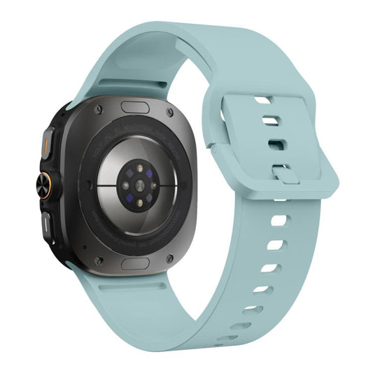 For Samsung Galaxy Watch Ultra 47mm / Ultra 2025 Solid Color Colorful Buckle Silicone Watch Band(Light Green) by bashfashion