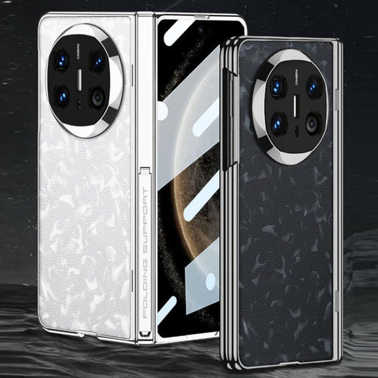 For Huawei Mate X6 GKK Integrated Magnetic Fold Hinge Phantom Leather Nebula Phone Case(Black) by GKK