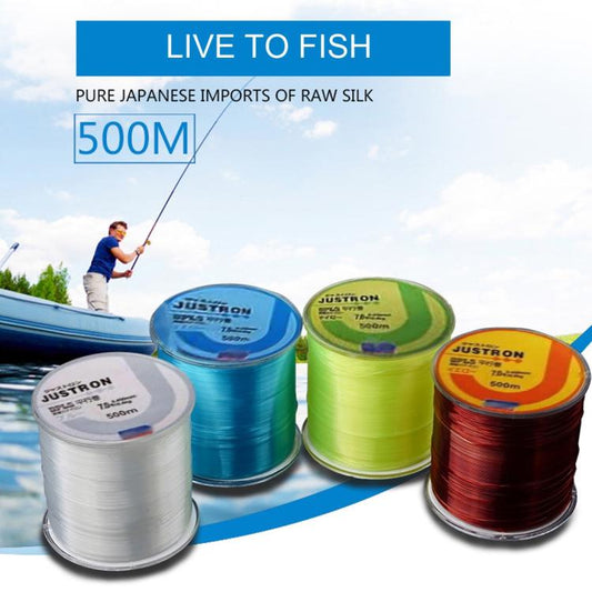 1.5# 0.20mm 3.35kg Tension 500m Extra Strong Imported Raw Silk Nylon Fishing Line(Fluorescent Yellow) by bashfashion