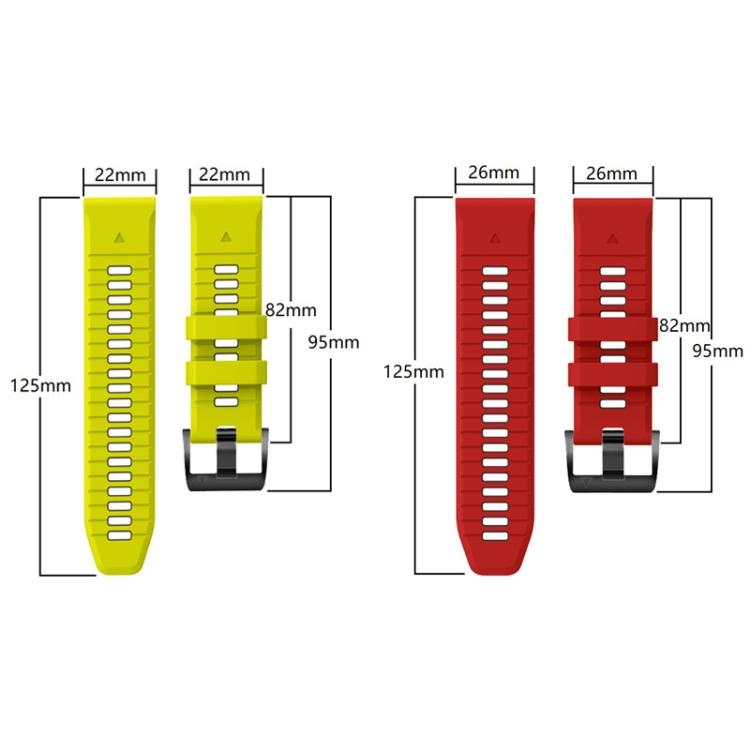 For Garmin 22mm Two Color Screw Buckle Quick Release Silicone Watch Band(White Blue) by bashfashion