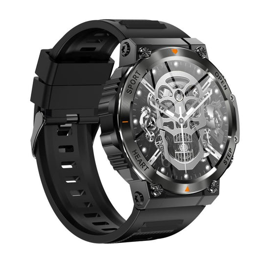 AK61 BT Call Smart Watch, Support Blood Pressure / Heart Rate / Sports Health Monitoring Fitness Tracker(Black Silicone) by bashfashion