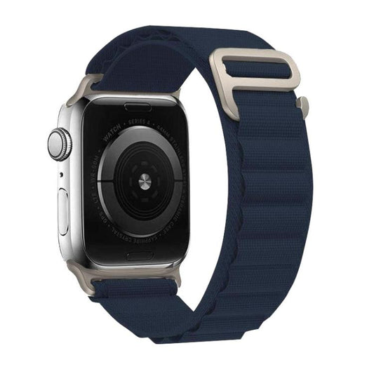 For Apple Watch 42mm / 41mm / 40mm / 38mm xDfind Aline Nylon Loop Watch Band(Midnight Blue) by xDfind