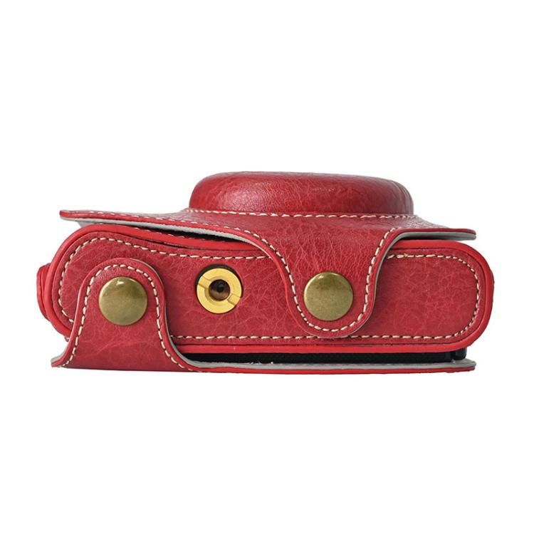 For Canon PowerShot SX740 HS Retro Litchi Texture Leather Full Body Camera Case Bag with Strap(Red) by bashfashion