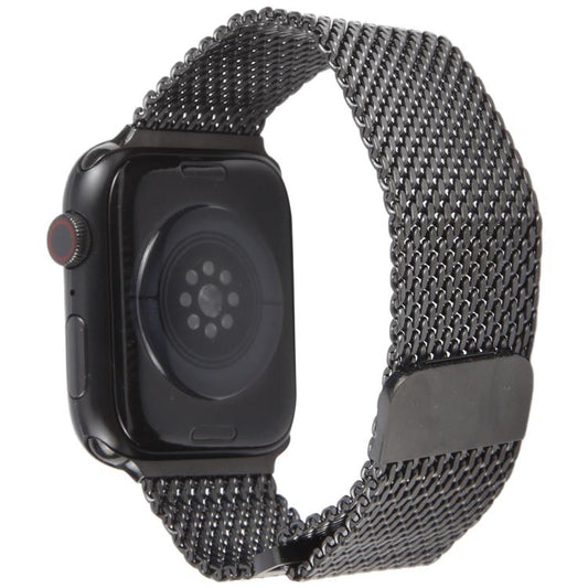 For Apple Watch 42mm / 41mm / 40mm / 38mm Double-section Magnetic Milanese Titanium Watch Band(Black) by bashfashion