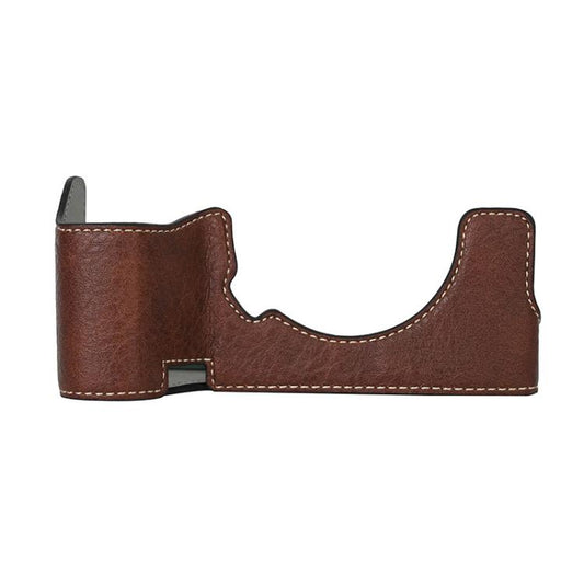 For Sony ILCE7RM5 / A7R5 Litchi Texture PU Leather Camera Half Case Base(Coffee) by bashfashion