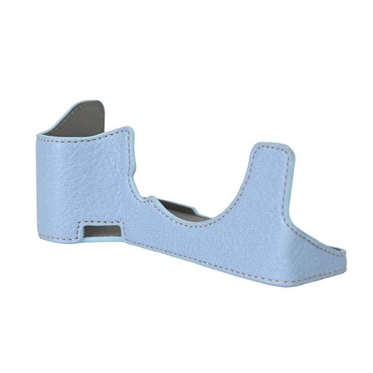 For Sony ILCE7RM5 / A7R5 Litchi Texture PU Leather Camera Half Case Base(Blue) by bashfashion