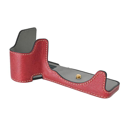 For Sony ILCE-6700 / A6700 Litchi Texture PU Leather Camera Half Case Base(Wine Red) by bashfashion