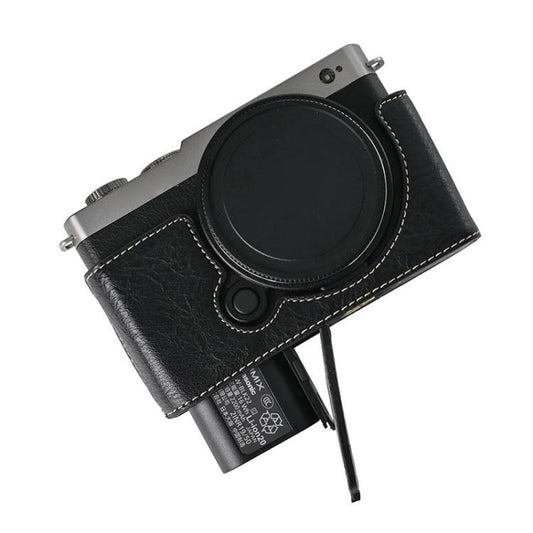 For Panasonic LUMIX S9 Litchi Texture PU Leather Camera Half Case Base(Black) by bashfashion