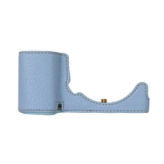 For Sony ZV-E10 Litchi Texture PU Leather Camera Half Case Base(Blue) by bashfashion