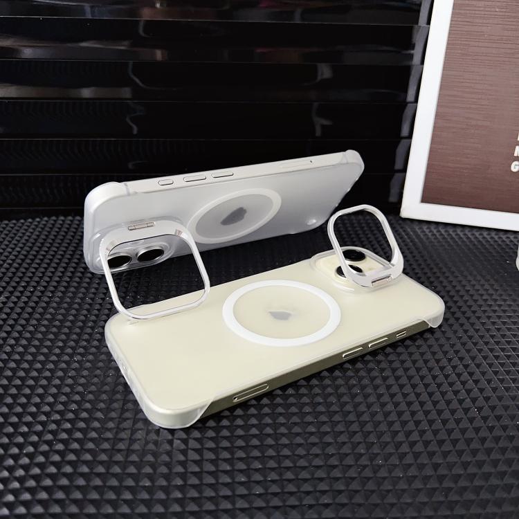 For iPhone 16 Pro Max Ultra-thin Transparent MagSafe Magnetic Frameless Lens Holder Phone Case by bashfashion