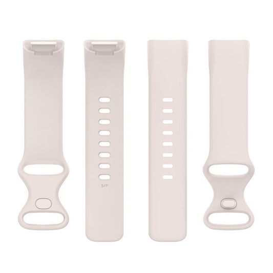 For Fitbit Charge 6 / 5 xDfind Silicone Watch Band, Size:S(Moon White) by xDfind