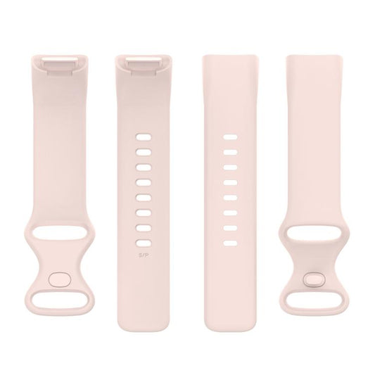 For Fitbit Charge 6 / 5 xDfind Silicone Watch Band, Size:L(Sand Pink) by xDfind