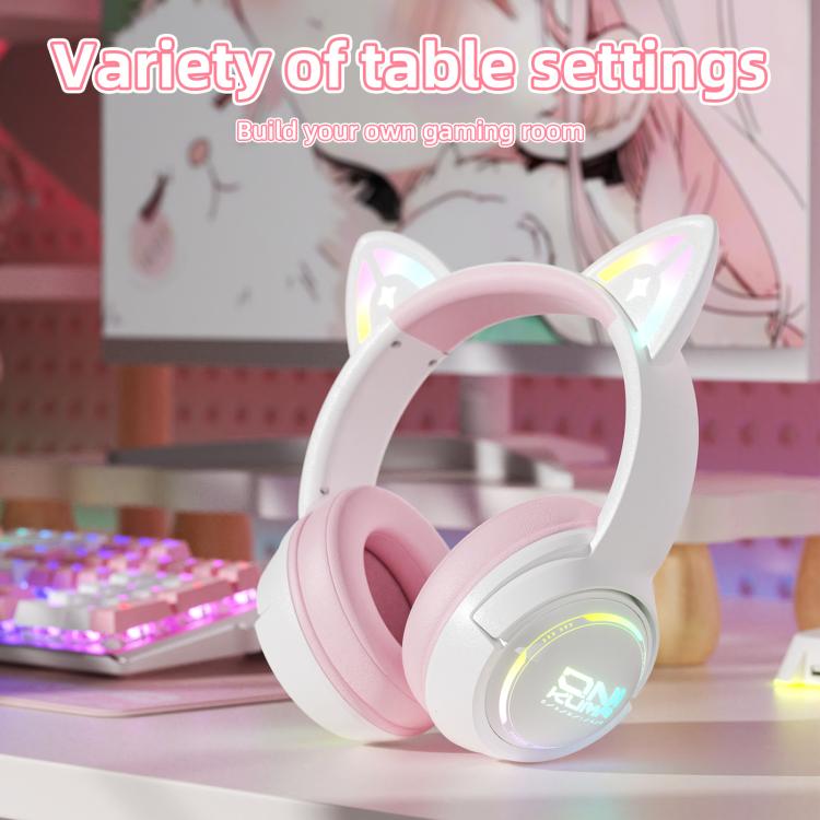 ONIKUMA GT838 2.4G Head-mounted Wireless Bluetooth Headphone(Pink) by ONIKUMA