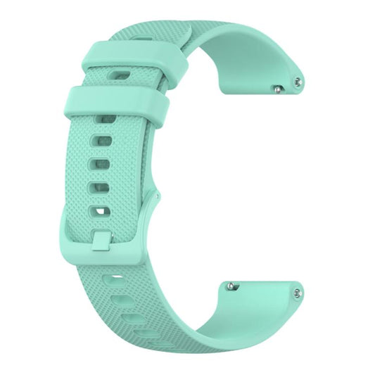 18mm For Garmin Venu 2S / Move 3S / Active S xDfind Small Plaid Solid Color Silicone Watch Band(Teal) by xDfind
