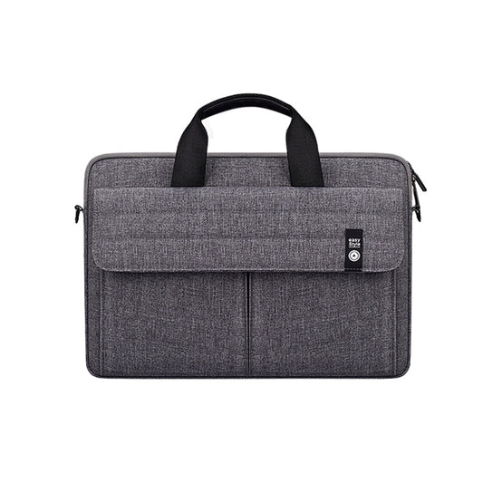 ST08 Handheld Briefcase Carrying Storage Bag without Shoulder Strap for 14.1 inch Laptop(Grey) by bashfashion