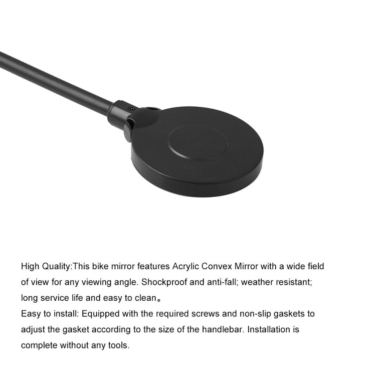 Pair Mountain Bike / Electric Motorcycle Multifunctional Adjustable Handlebar Rearview Mirror by bashfashion