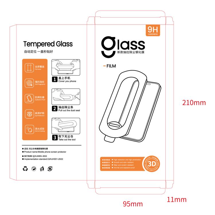 For iPhone 15 Plus Easy Install Box Dust-Free Privacy Tempered Glass Film by bashfashion