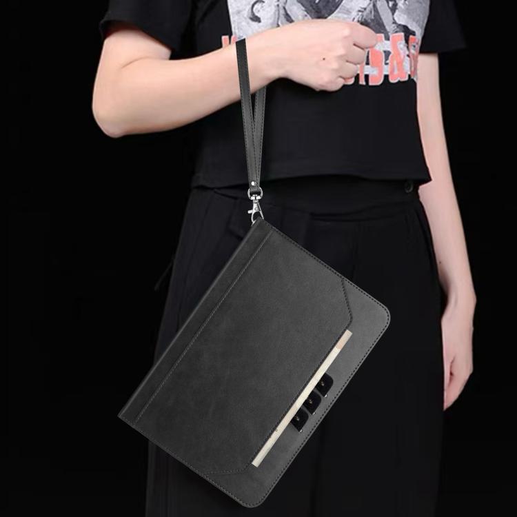 For Samsung Galaxy Tab Active5 2024 Multifunctional Wristband Leather Tablet Case(Black) by bashfashion