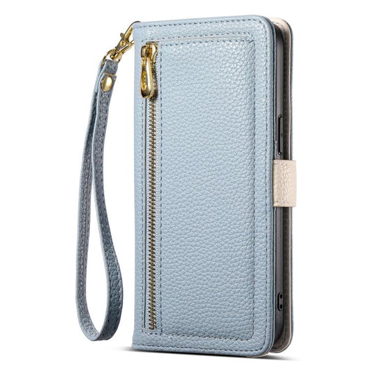 For Google Pixel 6 ESEBLE E11 Colorful Litchi Pattern Zipper Wallet Leather Phone Case(Sky Blue) by ESEBLE