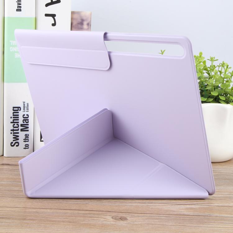 For Samsung Galaxy Tab S10 / S9 Fixed Buckle Magnetic Deformation Leather Tablet Case(Purple) by bashfashion