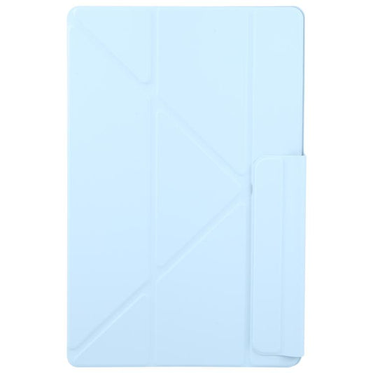 For Samsung Galaxy Tab S10 FE+ Fixed Buckle Magnetic Deformation Leather Tablet Case(Ice Blue) by bashfashion