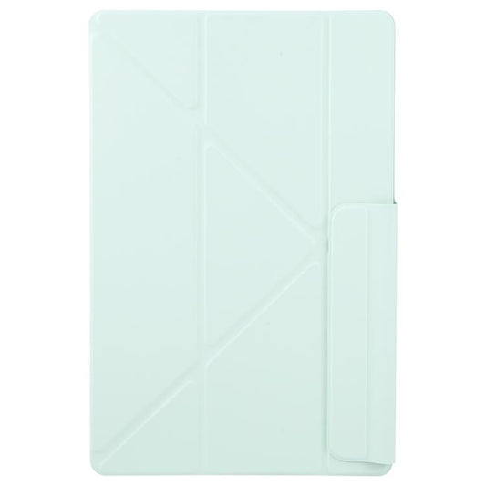 For Samsung Galaxy Tab S10 FE+ Fixed Buckle Magnetic Deformation Leather Tablet Case(Baby Green) by bashfashion