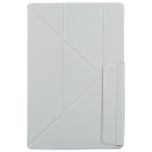 For Samsung Galaxy Tab S10+ / S9 FE+ Fixed Buckle Magnetic Deformation Leather Tablet Case(Grey) by bashfashion