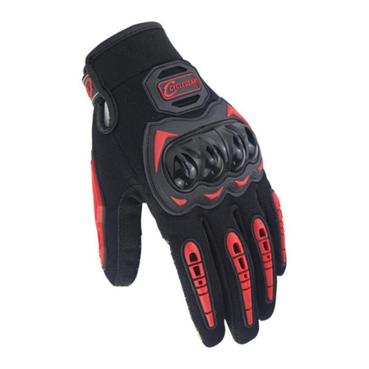 SOMAN CG666 Motorcycle Riding Anti-slip Full Finger Gloves, Size:L(Red) by SOMAN