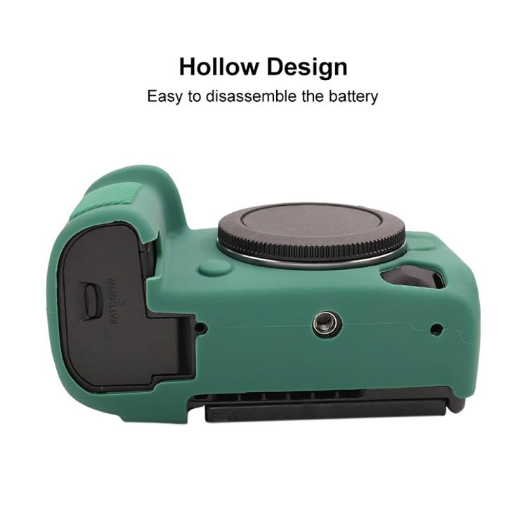 For Canon EOS R5 Mark II / R5II Glossy Soft Silicone Protective Case(Green) by bashfashion