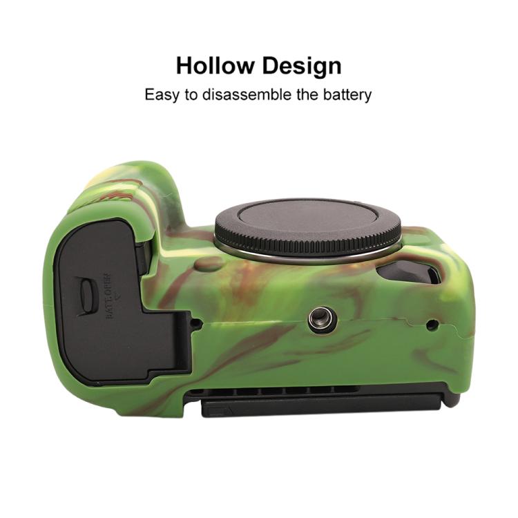 For Canon EOS R5 Mark II / R5II Glossy Soft Silicone Protective Case(Camouflage) by bashfashion