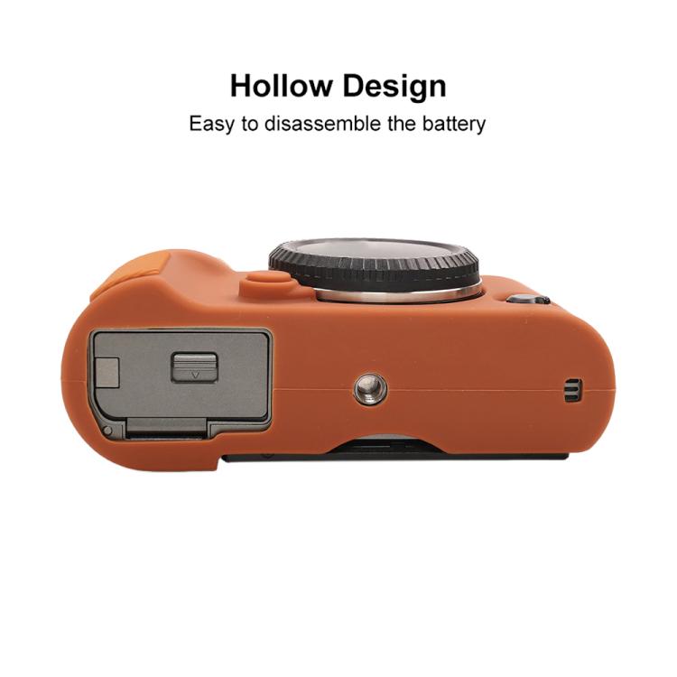 For FUJIFILM X-T50 Glossy Soft Silicone Protective Case(Orange) by bashfashion